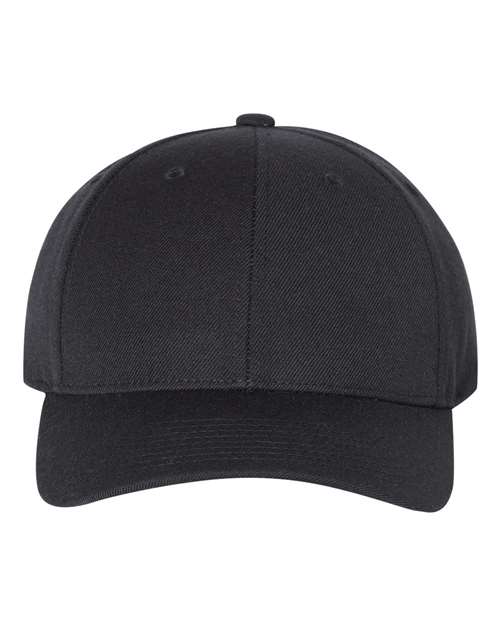 YP Classics 6789M, Premium Curved Bill Snapback Cap, Black