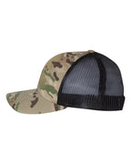 YP Classics 6606, Retro Trucker Cap, Multicam Green/ Black