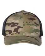 YP Classics 6606, Retro Trucker Cap, Multicam Green/ Black