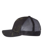 YP Classics 6606, Retro Trucker Cap, Multicam Black/ Black