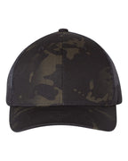 YP Classics 6606, Retro Trucker Cap, Multicam Black/ Black