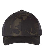 YP Classics 6606, Retro Trucker Cap, Multicam Black/ Black