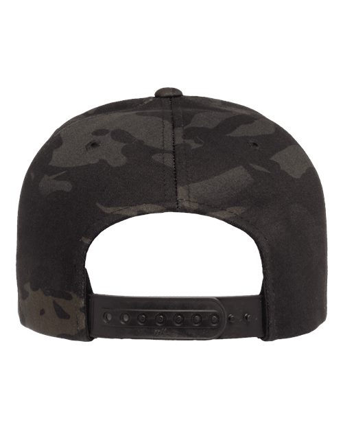 YP Classics 6089M, Premium Flat Bill Snapback Cap, Multicam Black