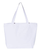 Q-Tees Q611, 25l Zippered Tote, White