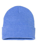 Sportsman SP12, 12" Solid Cuffed Beanie, Heather Royal