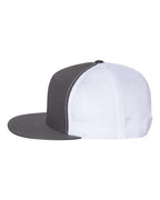 YP Classics 6006, Classic Five-panel Trucker Cap, Charcoal/ White
