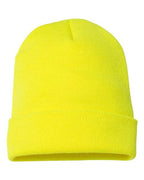 YP Classics 1501KC, Cuffed Beanie, Safety Yellow