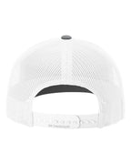 Richardson 112, Snapback Trucker Cap, Black/ White/ Heather Grey