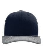 Richardson 112, Snapback Trucker Cap, Navy/ White/ Heather Grey