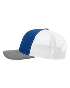 Richardson 112, Snapback Trucker Cap, Royal/ White/ Heather Grey