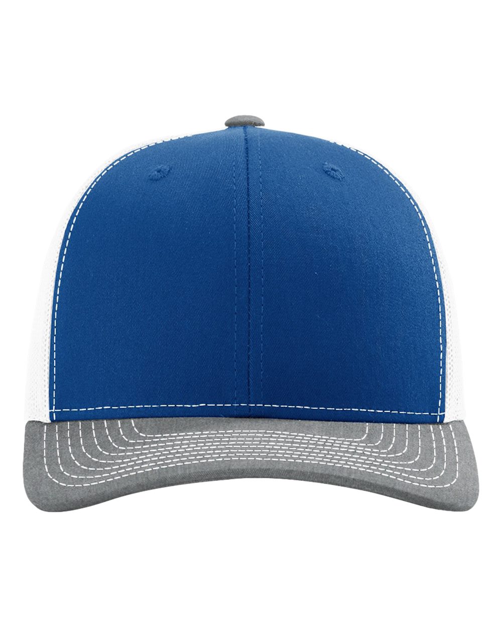 Richardson 112, Snapback Trucker Cap, Royal/ White/ Heather Grey