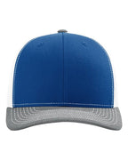 Richardson 112, Snapback Trucker Cap, Royal/ White/ Heather Grey