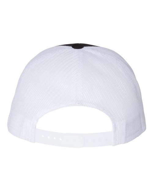 Richardson 115, Low Pro Trucker Cap, Black/ White