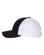 Richardson 115, Low Pro Trucker Cap, Black/ White
