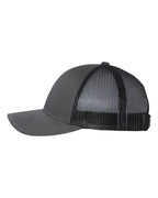 Richardson 115, Low Pro Trucker Cap, Charcoal/ Black