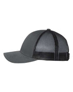 Richardson 115, Low Pro Trucker Cap, Charcoal/ Black