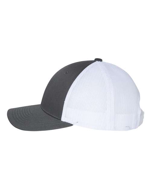 Richardson 115, Low Pro Trucker Cap, Charcoal/ White