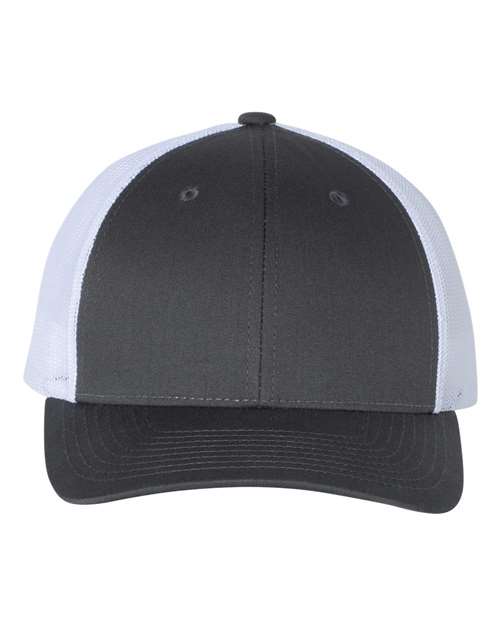 Richardson 115, Low Pro Trucker Cap, Charcoal/ White