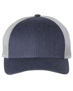 Richardson 115, Low Pro Trucker Cap, Heather Navy/ Light Grey