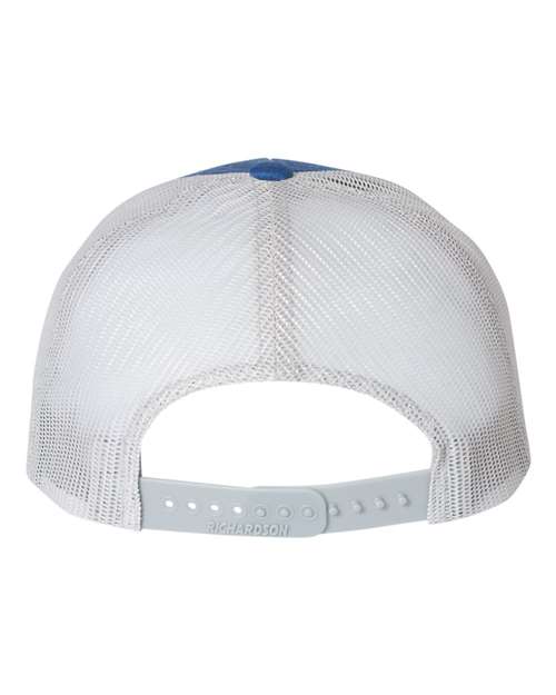 Richardson 115, Low Pro Trucker Cap, Heather Royal/ Light Grey