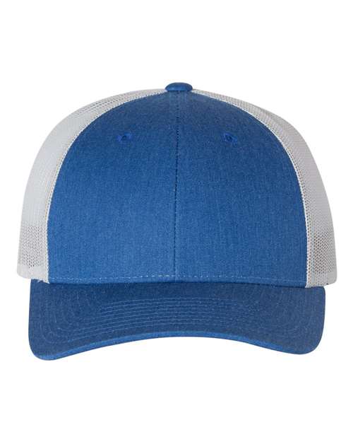 Richardson 115, Low Pro Trucker Cap, Heather Royal/ Light Grey