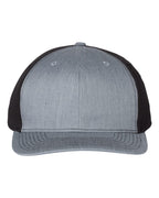 Richardson 312, Twill Back Trucker Cap, Heather Grey/ Black