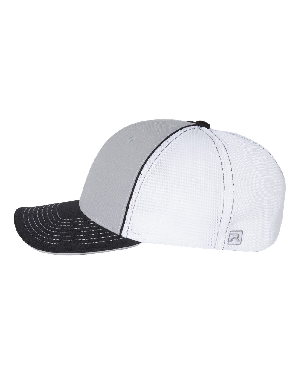 Richardson 172, 6461 Pulse Sportmesh R-flex Cap, Grey/ White/ Black Tri