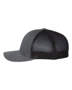 Richardson 110, R-flex Trucker Cap, Charcoal/ Black
