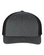 Richardson 110, R-flex Trucker Cap, Charcoal/ Black