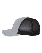 Richardson 110, R-flex Trucker Cap, Heather Grey/ Black