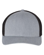 Richardson 110, R-flex Trucker Cap, Heather Grey/ Black