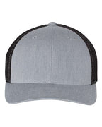 Richardson 110, R-flex Trucker Cap, Heather Grey/ Black