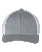 Richardson 110, R-flex Trucker Cap, Heather Grey/ White