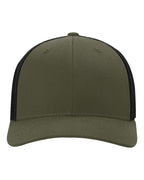 Richardson 110, R-flex Trucker Cap, Loden/ Black
