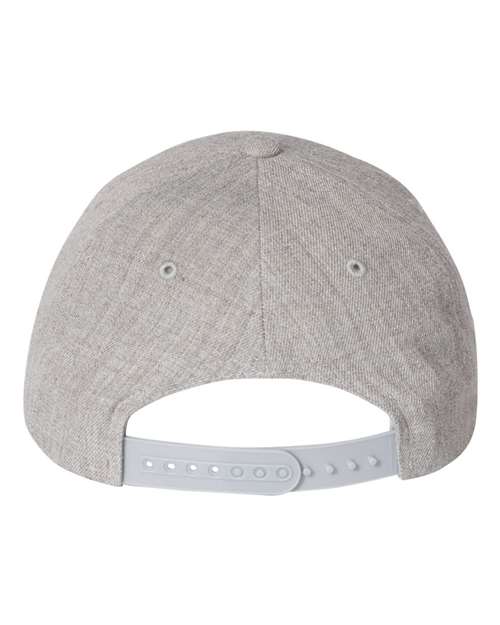 YP Classics 6789M, Premium Curved Bill Snapback Cap, Heather Grey
