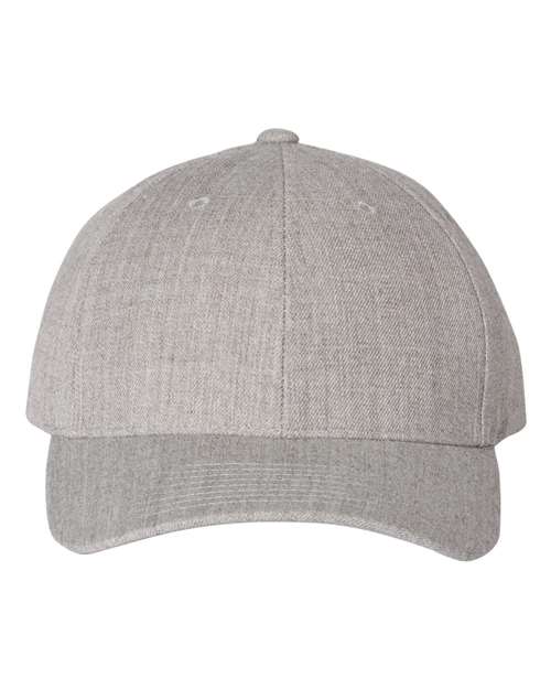 YP Classics 6789M, Premium Curved Bill Snapback Cap, Heather Grey
