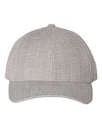 YP Classics 6789M, Premium Curved Bill Snapback Cap, Heather Grey