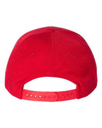 YP Classics 6789M, Premium Curved Bill Snapback Cap, Red