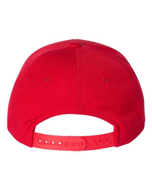 YP Classics 6789M, Premium Curved Bill Snapback Cap, Red