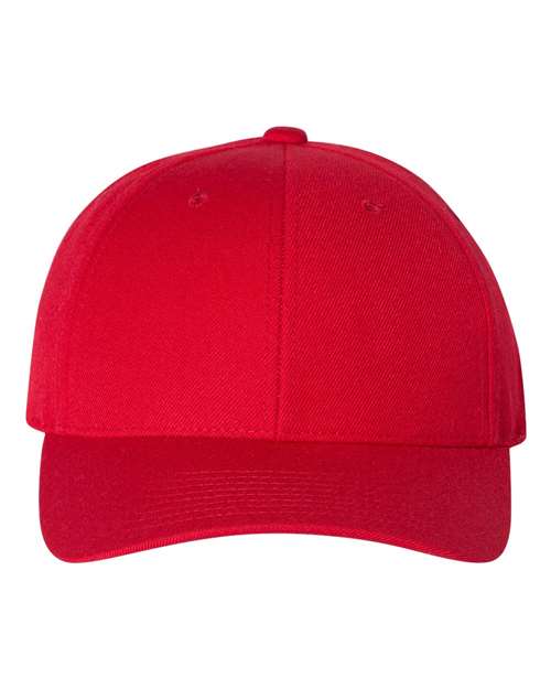 YP Classics 6789M, Premium Curved Bill Snapback Cap, Red