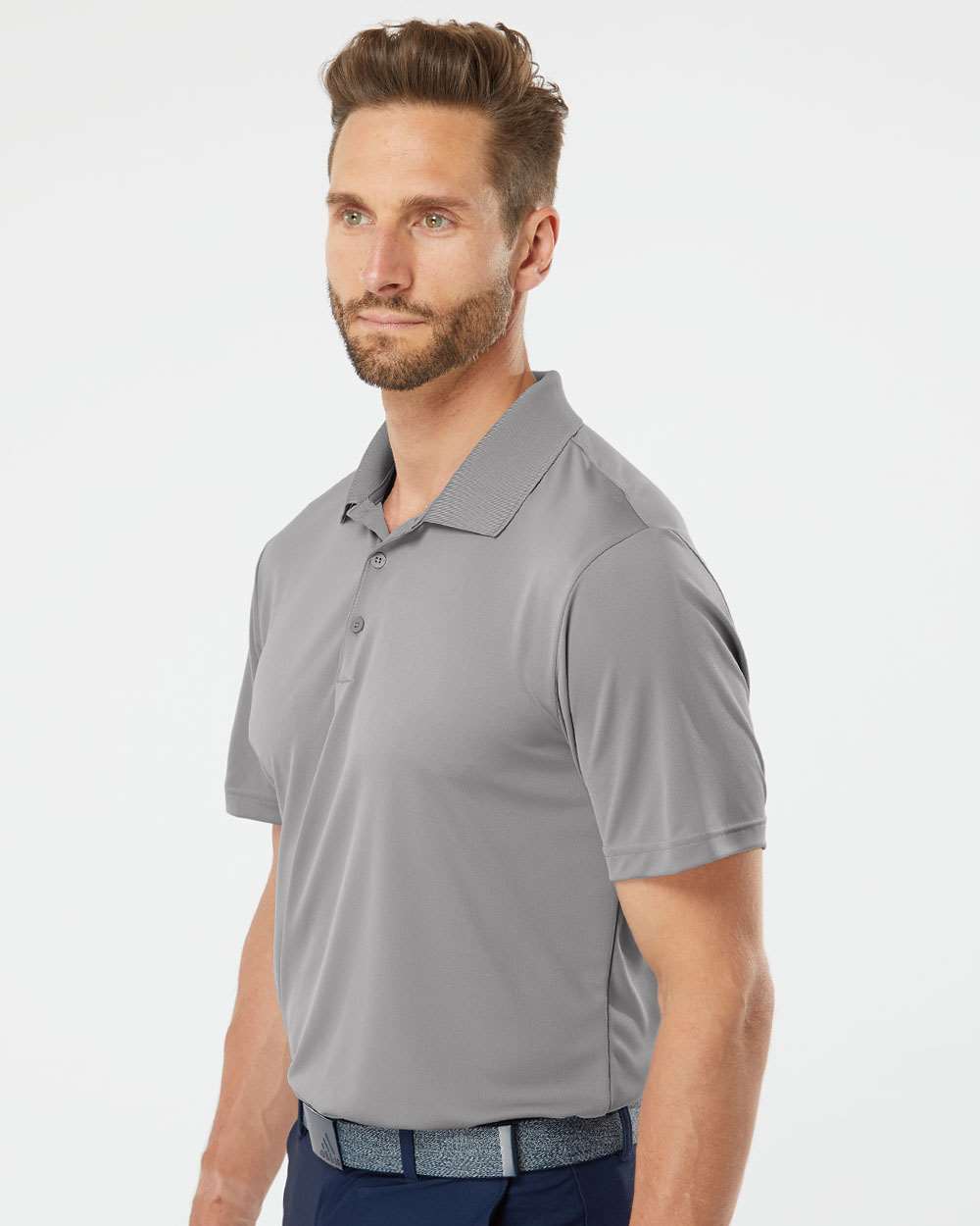 Adidas A230, Men's Performance Polo, Grey Three