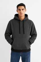 Milltex Sportswear 767, Adult Unisex Marled Premium Hoodie, Black Marled