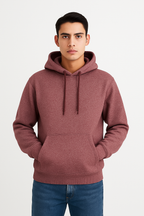 Milltex Sportswear 767, Adult Unisex Marled Premium Hoodie, Maroon Marled