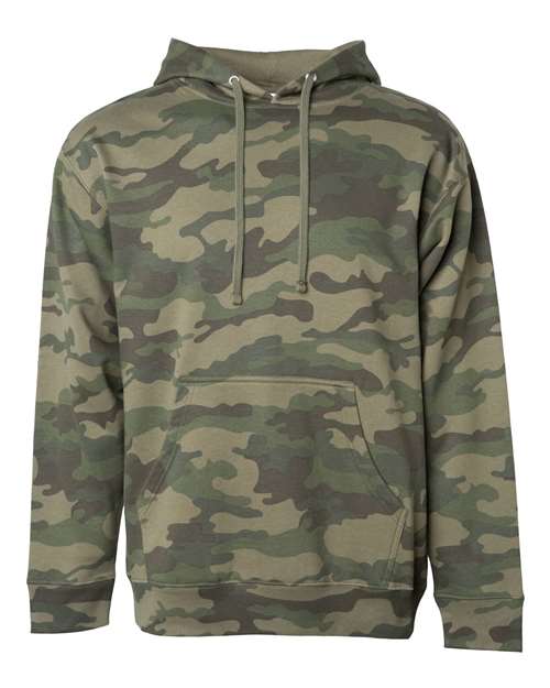 Independent Trading Co. SS4500, Unisex Midweight Hooded Sweatshirt, Forest Camo