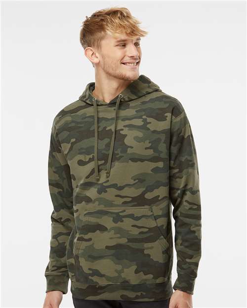 Independent Trading Co. SS4500, Unisex Midweight Hooded Sweatshirt, Forest Camo