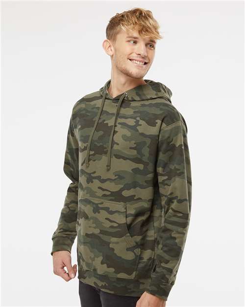 Independent Trading Co. SS4500, Unisex Midweight Hooded Sweatshirt, Forest Camo