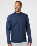 Adidas A295, Men's Textured Quarter-zip Pullover, Black