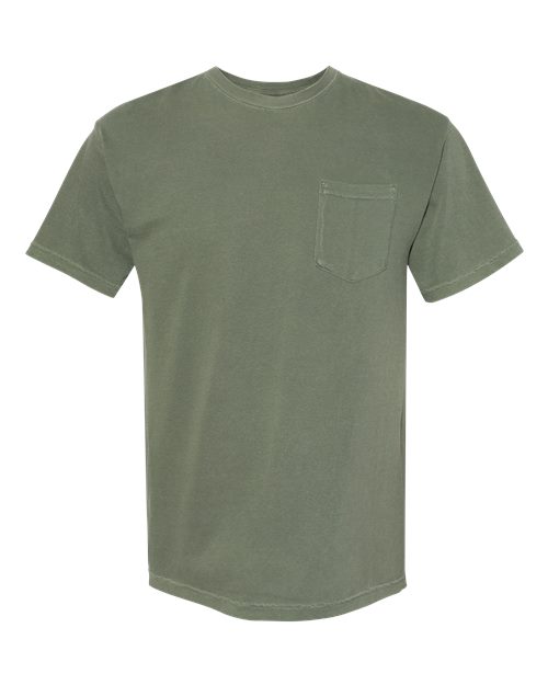Comfort Colors 6030, Unisex Garment-dyed Heavyweight Pocket T-shirt, Moss