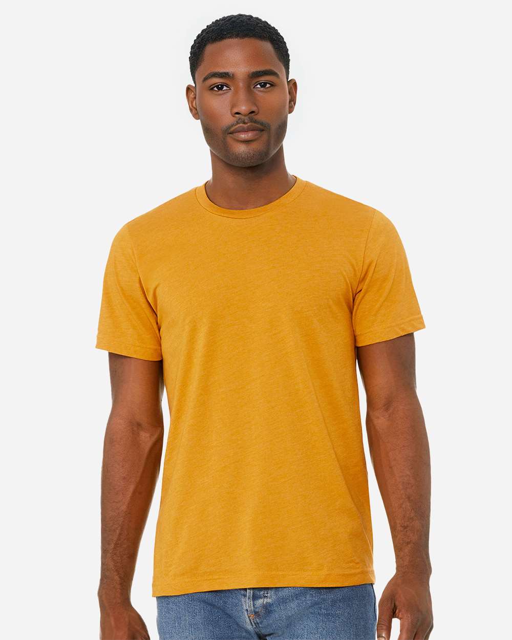 BELLA + CANVAS 3001CVC, T-Shirts - Premium, Heather Mustard