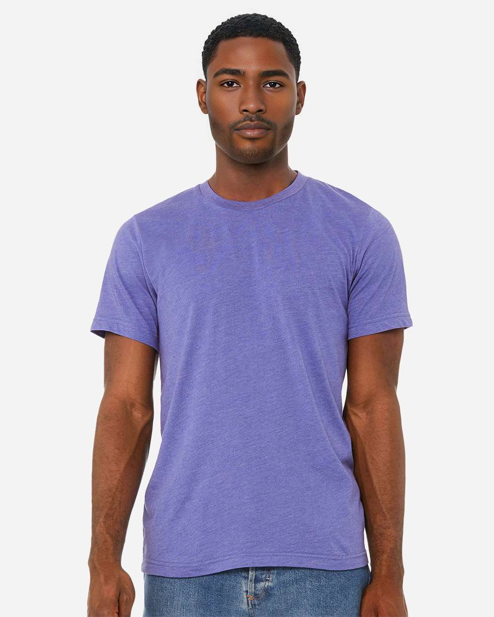 BELLA + CANVAS 3001CVC, T-Shirts - Premium, Heather Lapis